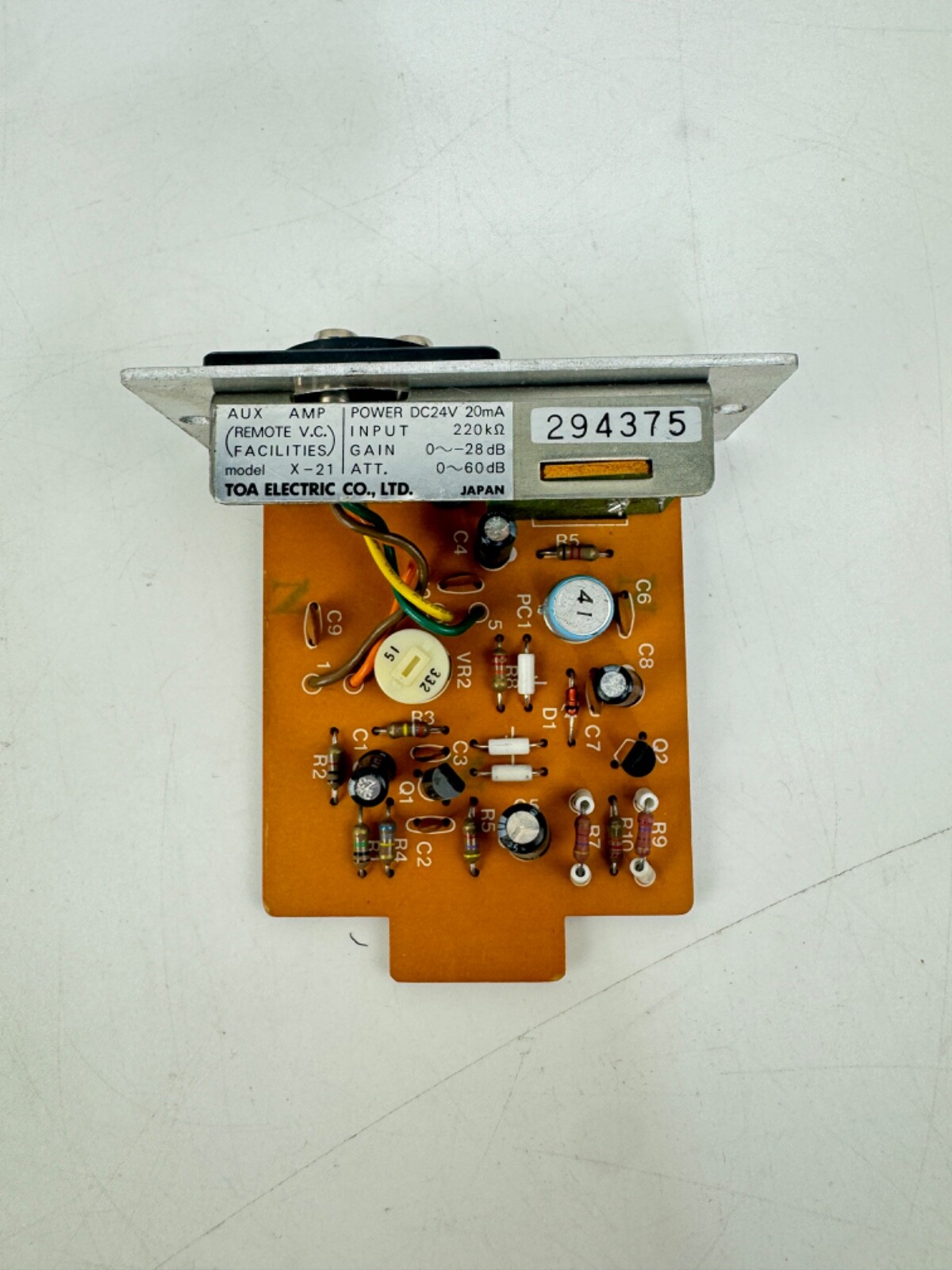 TOA X-21S U-21S Input Module for 900 Series Mixer/Amps