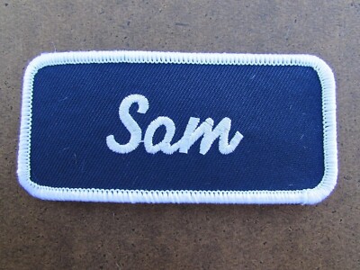 Sam One Patch Name Sam Patch Embroidered uniform patch New | eBay