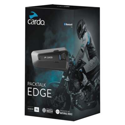 Cardo Packtalk Edge Single Motorrad Sprechanlage Single - Schwarz