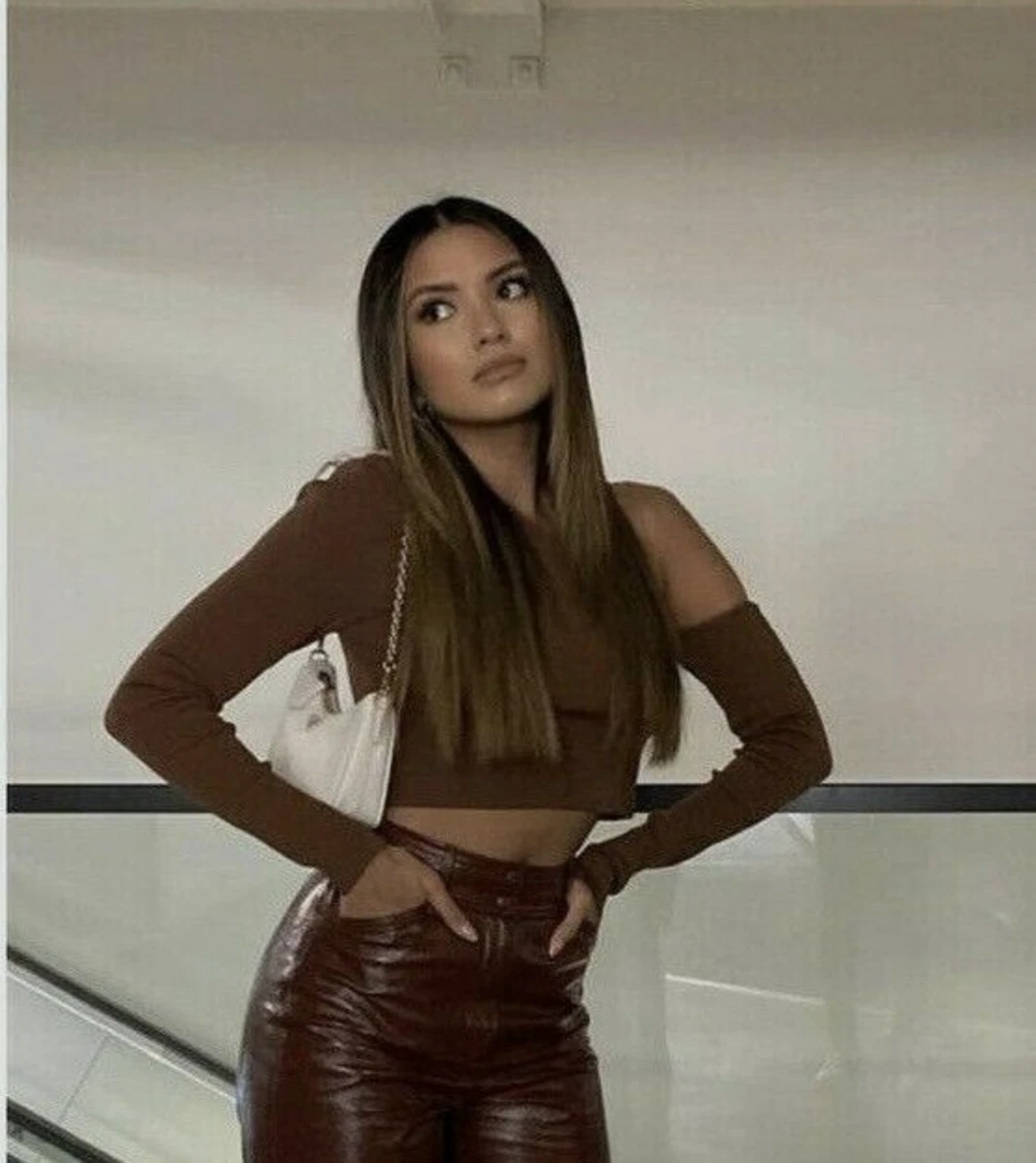 Zara brown cut out top Clearance