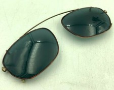 Vintage Cerruti 1881 C2563D Red Gold Metal Oval Clips Clip on Sunglasses