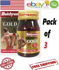 3 x Baidyanath Rheumartho Gold Plus For Joint Pain Arthritis 30 Caps*3