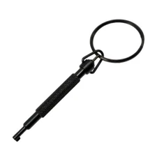 Black 3" Swivel Standard-Issue Easy Grip Aluminum Handcuff Key w/ Split Ring