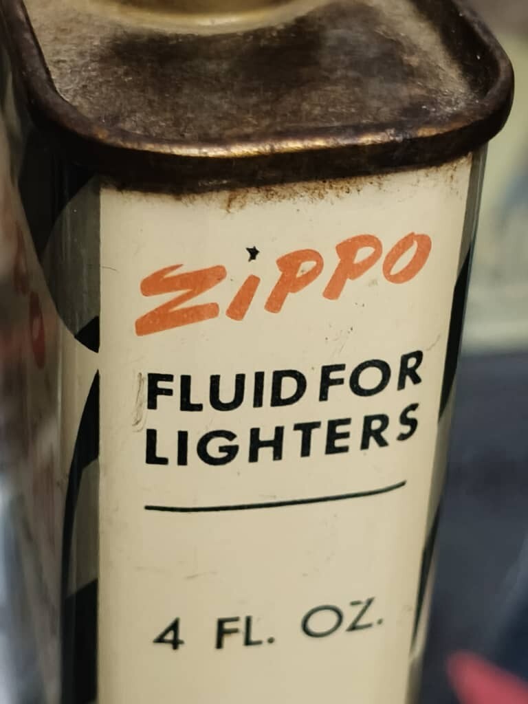 Zippo Lighter Fluid Vintage Tin Can (empty) 1949s-1963s 4FL.OZ 5.5