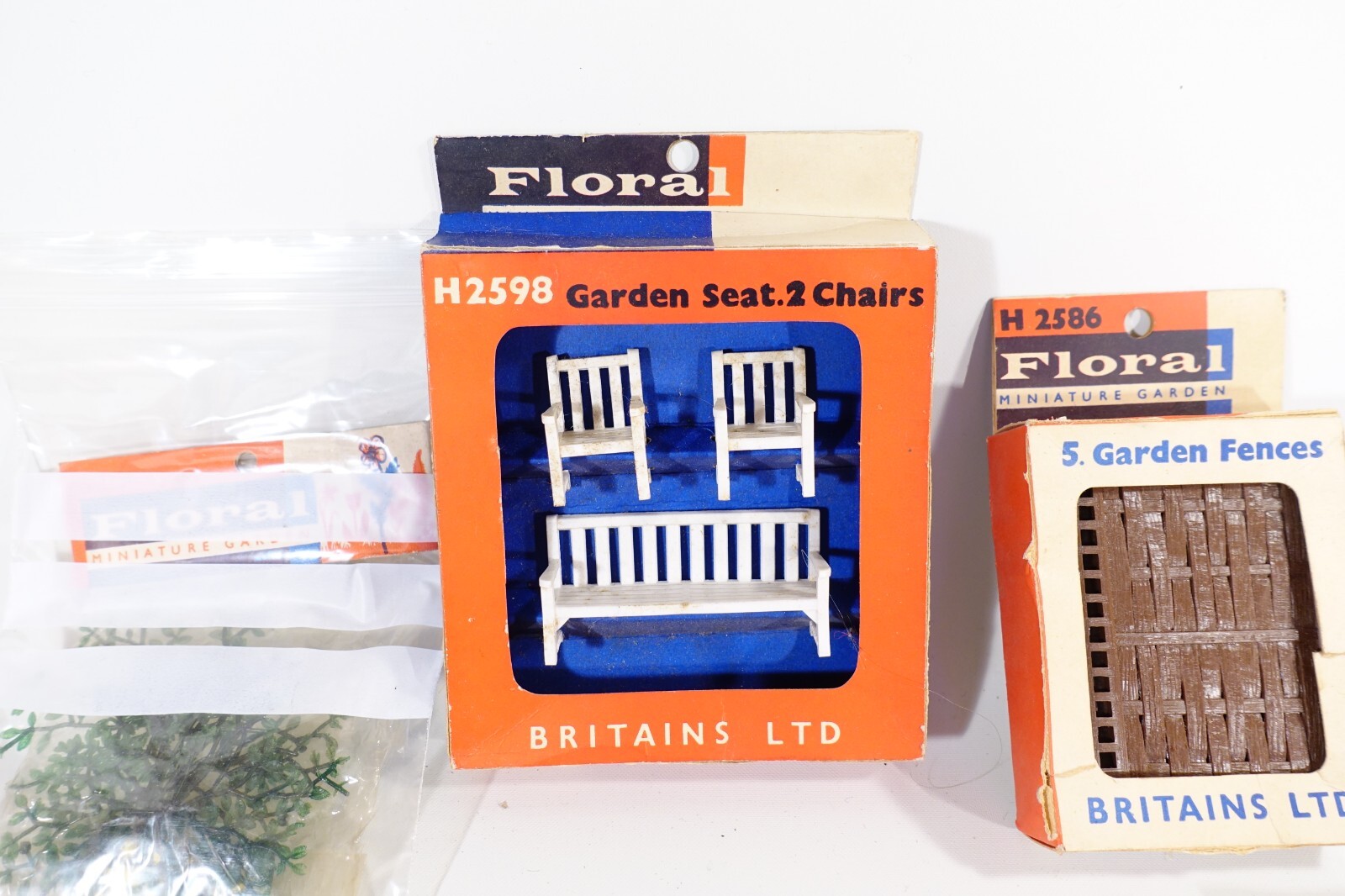 Britains Floral Garden Job Lot Includes Bench Chairs, Fencing etc. eBay