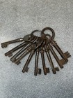Fantastic Rustic Set Of   10 Antiques French Wrought Iron Keys 2 1/2“ Long #2 — photo 2