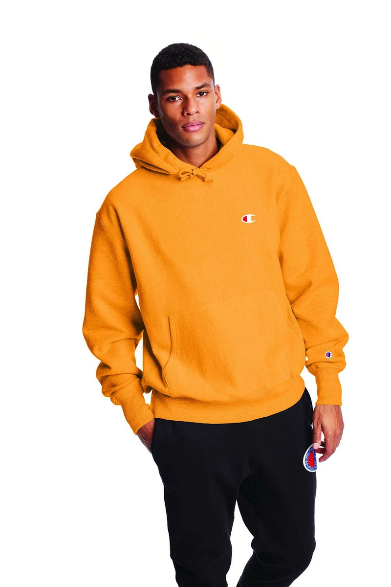 CHAMPION x GOLDEN YELLOW REVERSE WEAVE C LOGO HOODIE SWEATSHIRT M MEDIUM |