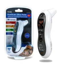  Mobi DualScan Ultra Pulse Talking Ear & Forehead Thermometer 