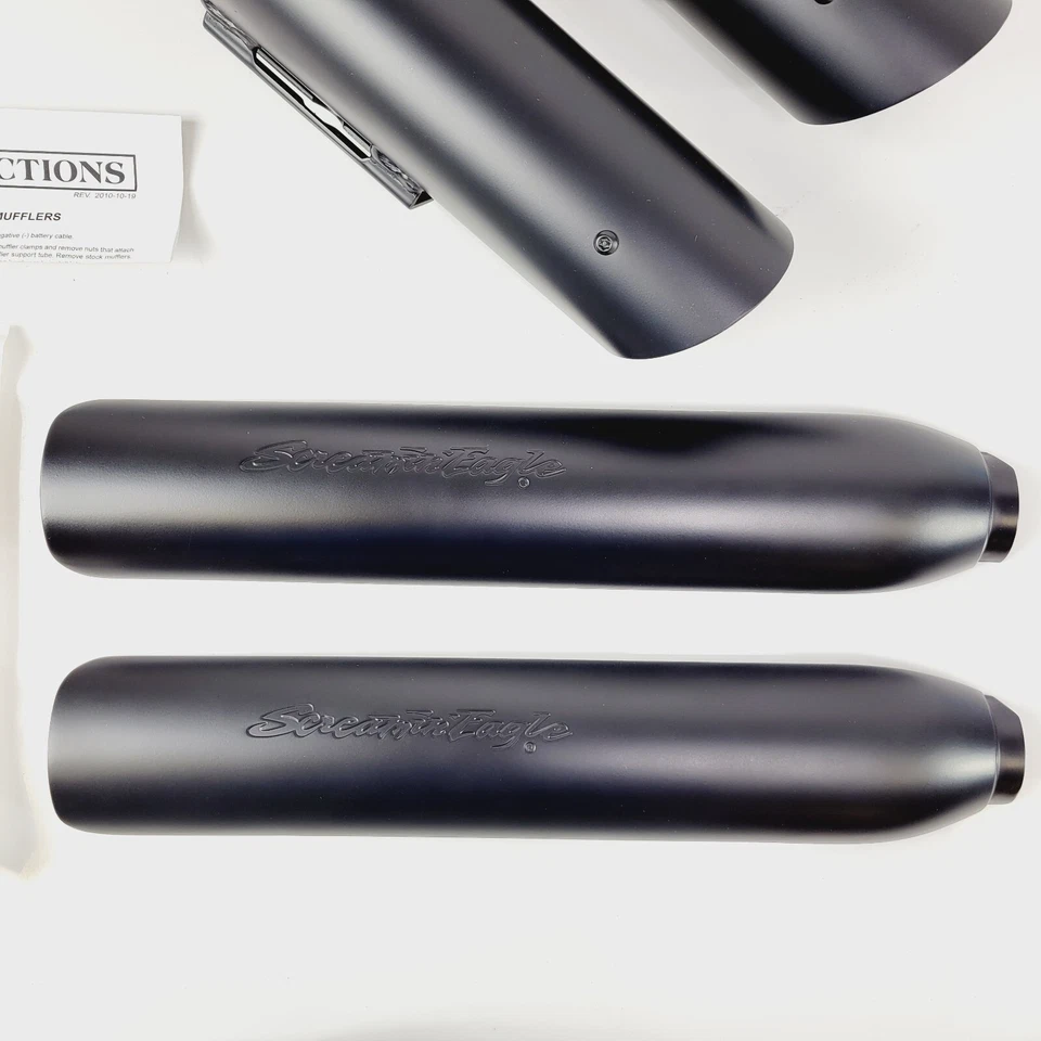 Оригинальные черные глушители Harley-Davidson 07-Up Dyna 80794-10A - Изображение 3 из 4