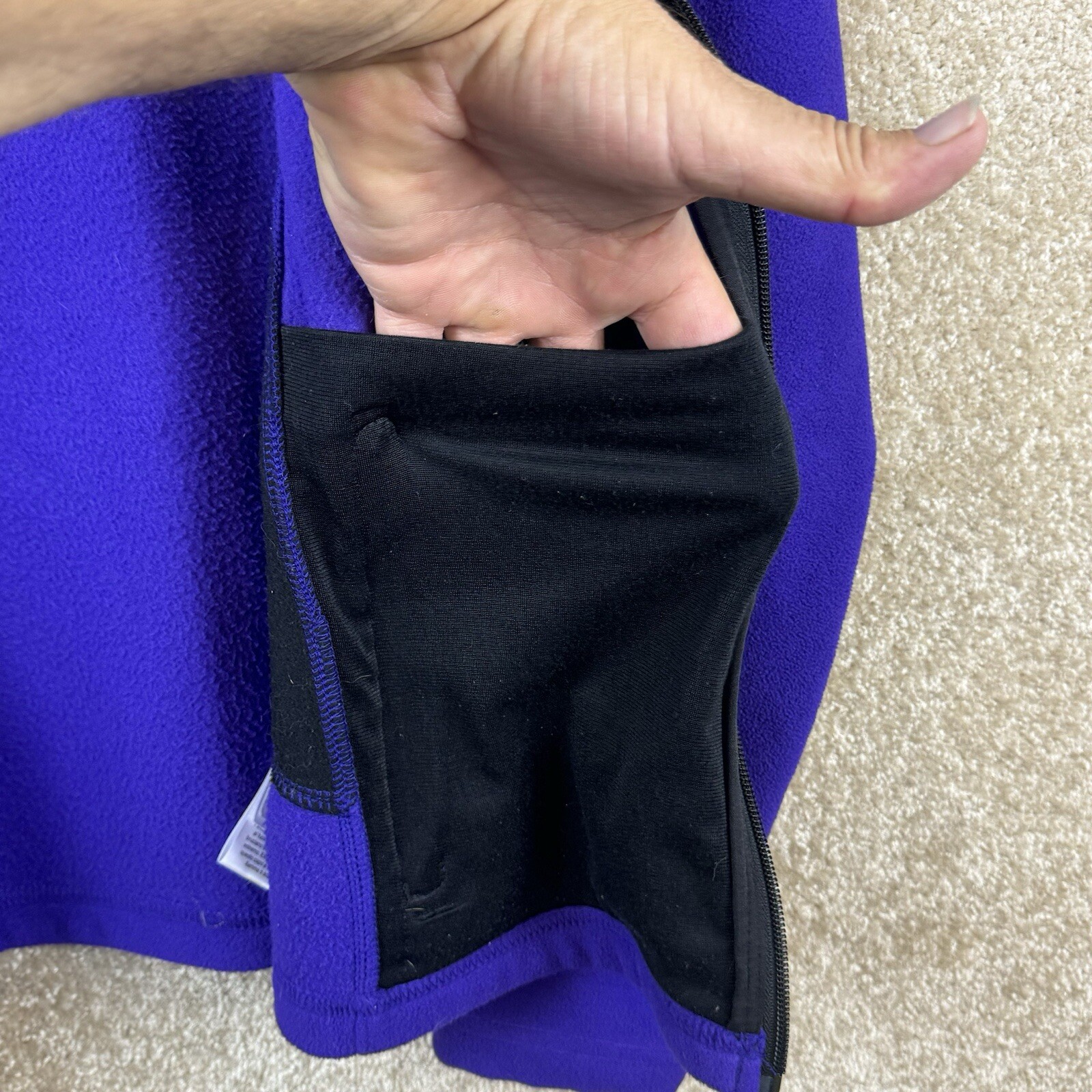 Columbia Fleece Full Zip Basic Jacket Purple/Blac… - image 7