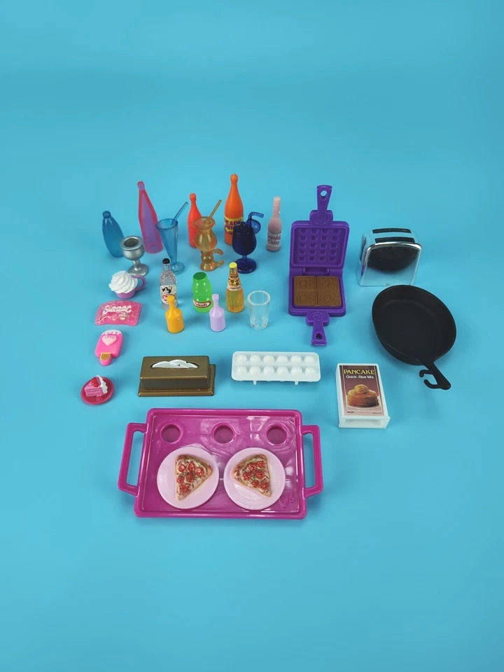 1:6 Scale Mattel Barbie Poppy Parker Doll Food Drinks Accessories Lot Of 28 pcs - Image 2 of 4