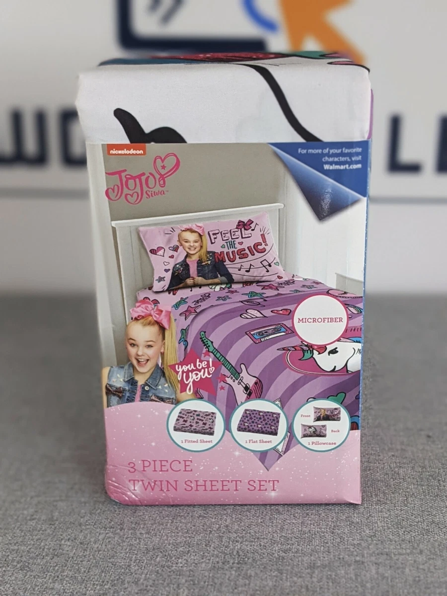 New Nickelodeon s Jojo Siwa Feel The Music Twin Sheet Set Kid s Bedding Set