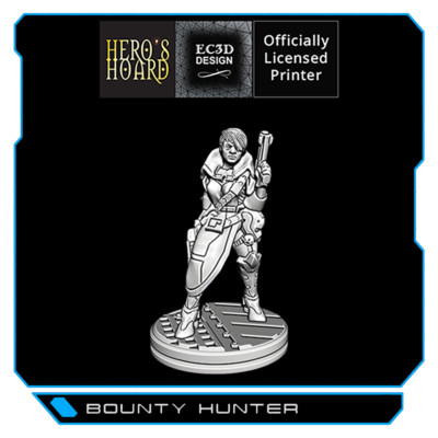 3D gedrucktes Kopfgeldjäger Modell für Sci Fi Tabletop RPG Starfinder etc.