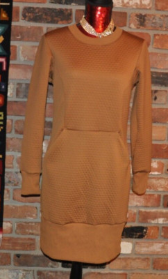 Helly-Hansen Hytte Long Sleeve Sweatshirt Sweater Dress Caramel Brown Small