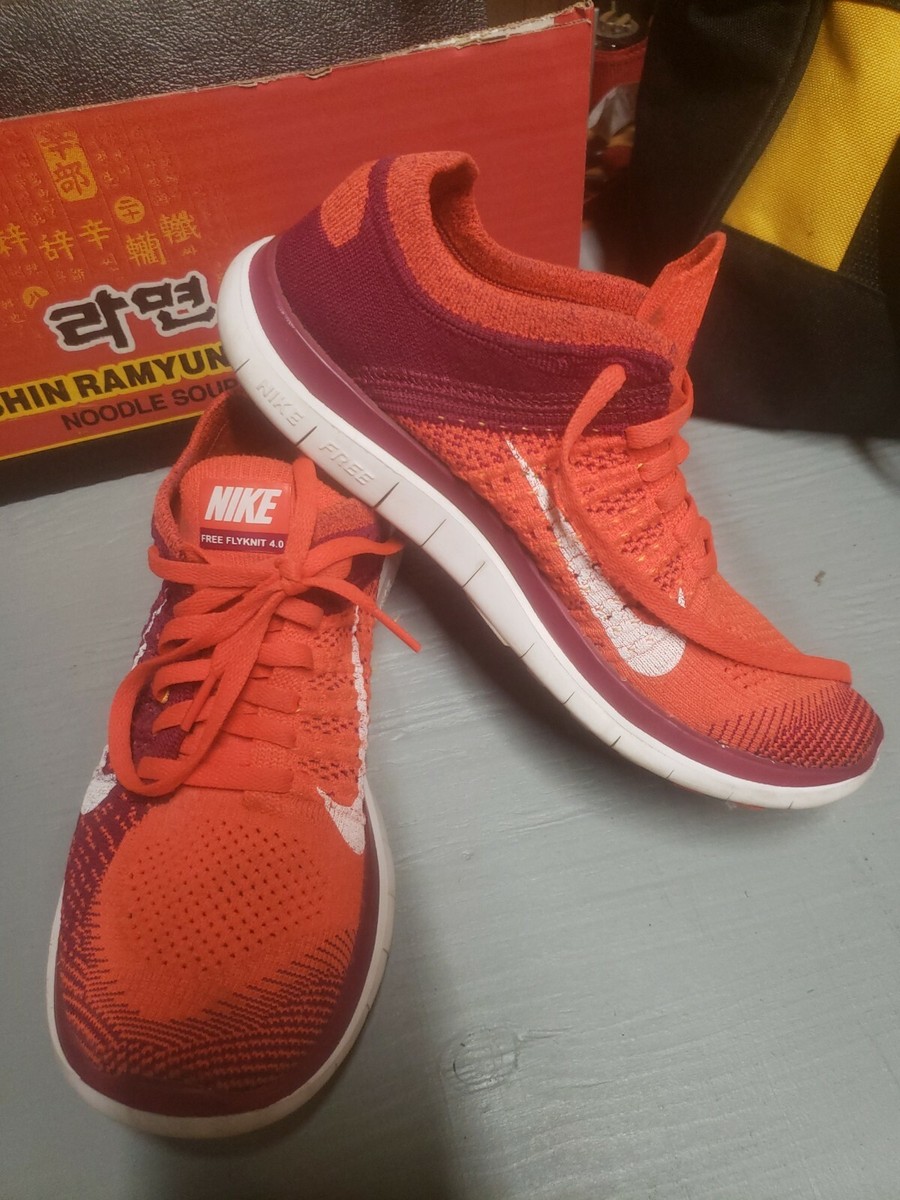 nike free flyknit 4.0 mens red