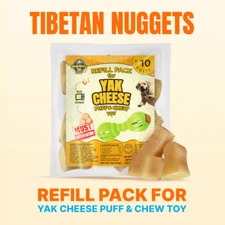 Tibetan - Refill Pack for Yak Cheese Puff & Chew Toy, Yak Chew Nuggets