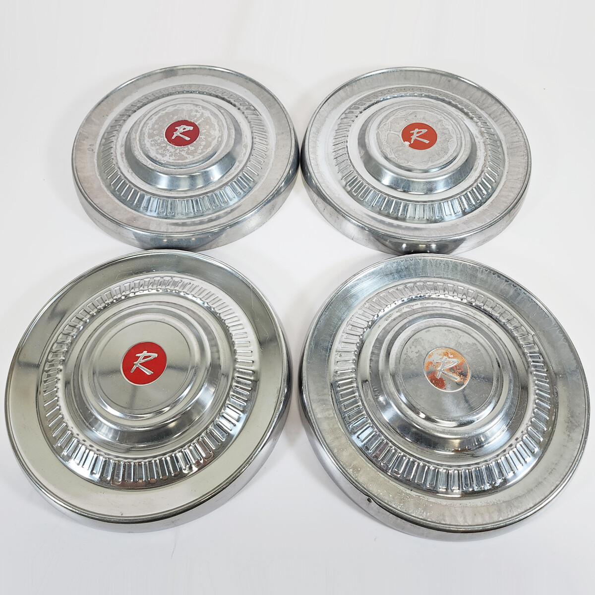 👀 VINTAGE CLASSIC 1960'S Rambler Dog Dish Hubcaps Wheel Covers 10
