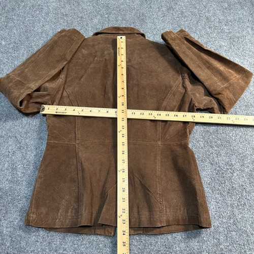 Outer Edge Jacket Womens Medium Brown Leather Full Zip Pockets Outdoor Coat - Picture 4 of 13
