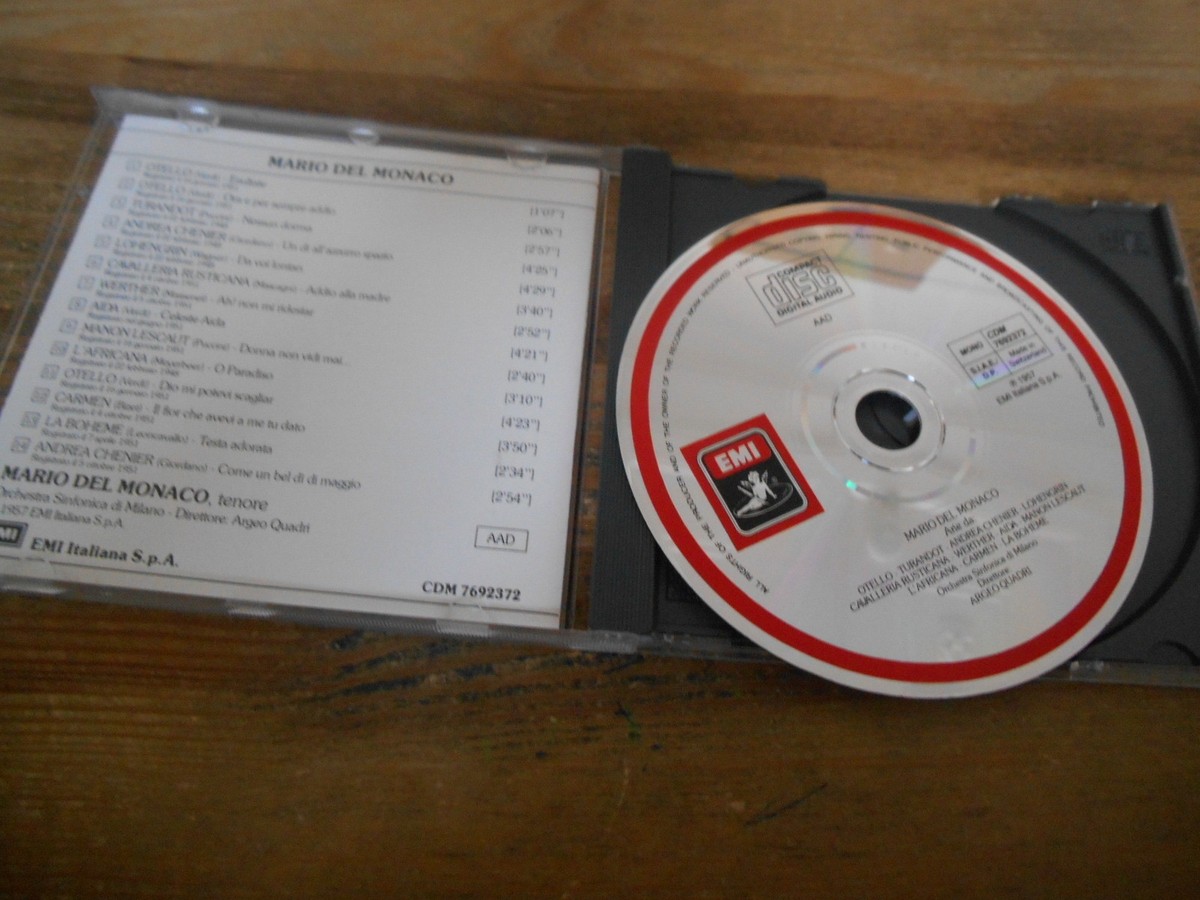 CD Klassik Mario Del Monaco - Same / Untitled Album (14 Song) EMI