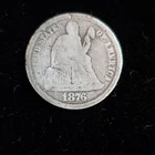 1876-P Seated Liberty. Lots of Liberty. Details. Slight Bend. (BL-196)