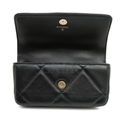 Chanel 19 Back Belt Bag Chain Cross Black Waist Bag AP3774 | eBay