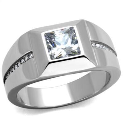 Anillo Color Plata Para Hombres y Ninos de Acero Inoxidable Ortona