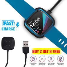 Wireless Charger Watch USB Fast Charging Dock Cable For Fitbit Sense  Versa 3