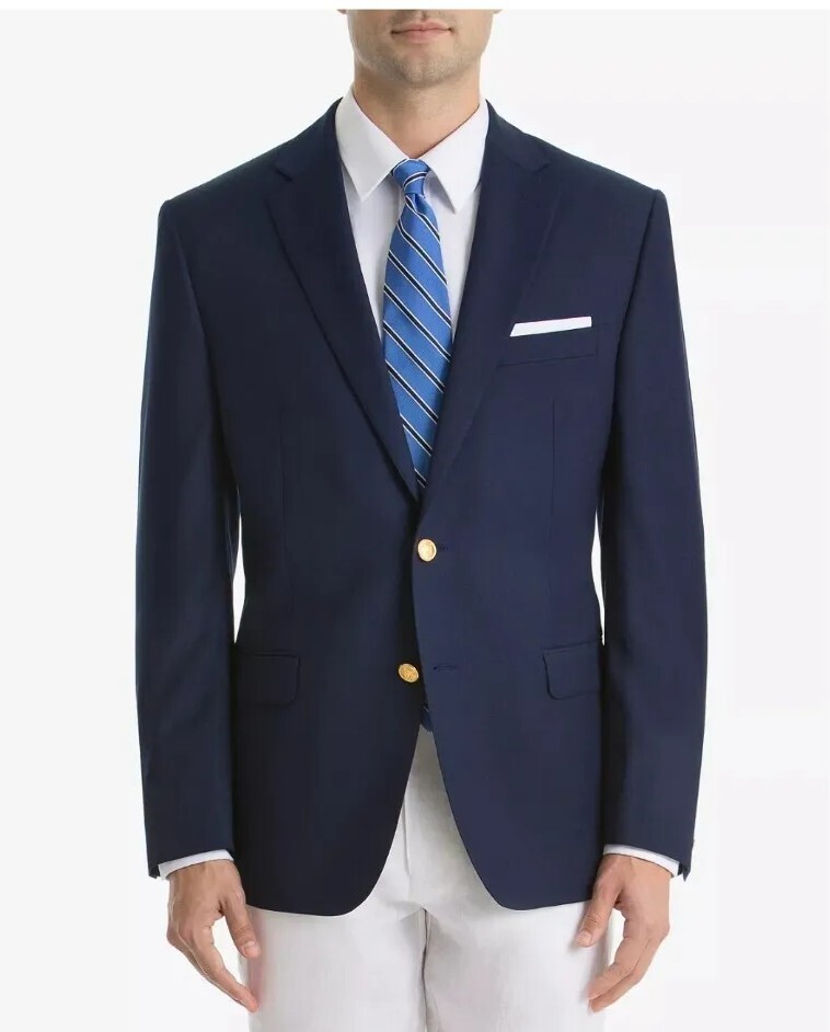 Blue Wool Blazer Jacket Sport Coat 