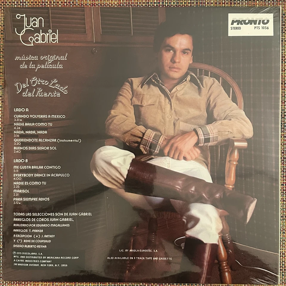 JUAN GABRIEL - Del Otro Lado del Puente O.S.T / SEALED LP GATEFOLD PRONTO - Image 2 of 2