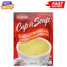 SOUP SECRETS Lipton Instant Soup Cream of Chicken 4 Count For a Warm Cup of Soup