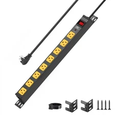 CRST Mountable Power Strip, 2100 Joules  8-Outlet Heavy Duty Surge ETL Listed