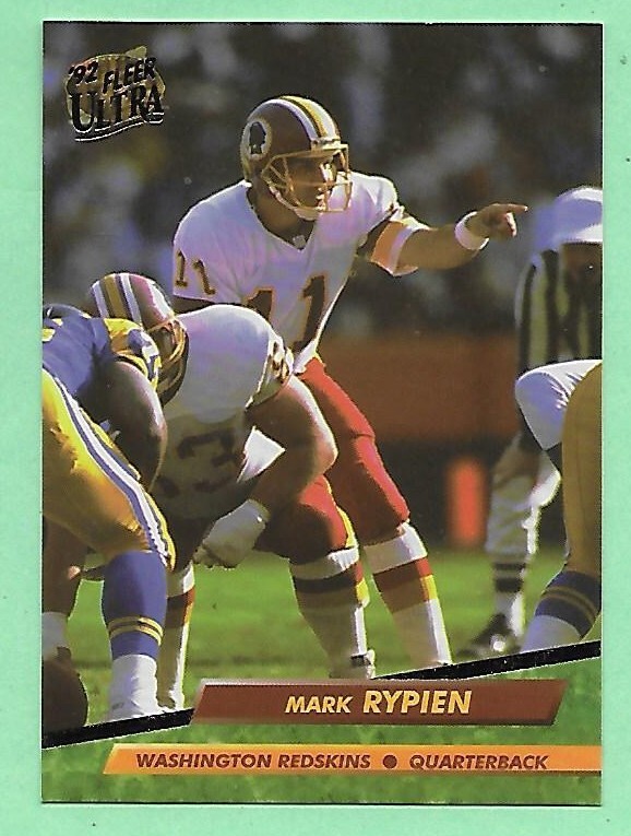 1992 Fleer Ultra Football Mark Rypien #412 Redskins👍