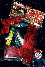 SPACE GUN 70er X JET RAY GUN SPARKING FRICTION SPIELZEUG PISTOLE SCIENCE FICTION