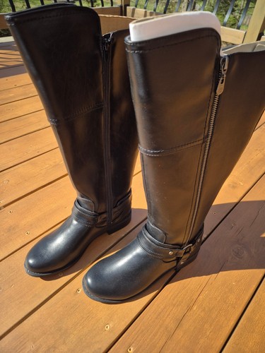 G by Guess Harlea Wide Calf Riding Boots Black 9 MWC NWB