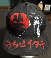RARE Naruto Shippuden Anime Snapback Hat Black