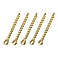 Split Cotter Pin - 4mm x 40mm Solid Brass 2-Prongs Gold Tone 5Pcs