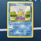 Pokémon Squirtle Base Set Card 63/102 Wizards of the Coast 1999 English