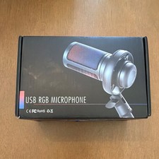 COCONISE ME65 USB Desktop Microphone RGB Lighting Black with Stand  USB Cable