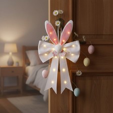 54 cm große Hasenohren Hängedeko mit LED Leuchten für Osterfeiern