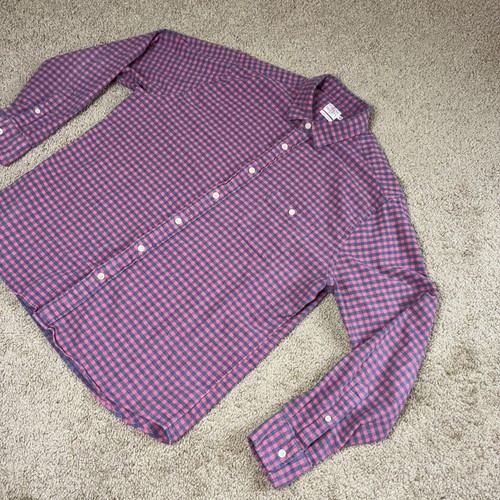 Camisa de franela FAHERTY para hombre azul rojo gris a cuadros manga larga abotonada talla XL - Imagen 2 de 8
