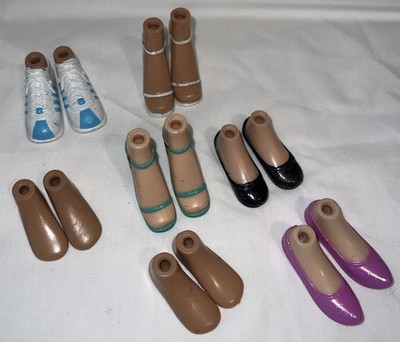 7 Pair Bratz Doll Shoes Heels and Bare Feet