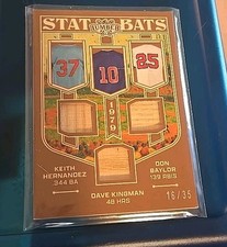 2025 Leaf Lumber Keith Hernandez * Kingman * Baylor triple game bat relics 16/35