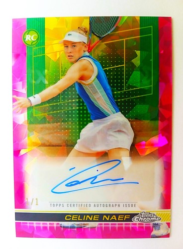 2024 Topps Chrome Sapphire Celine Naef Padparadscha Superfractor Auto RC 1/1