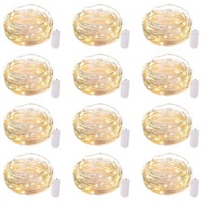 12 Pack LED Fairy Lights Battery Operated String Lights - 7ft 20LED Waterproof S