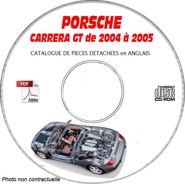 Carrera GT 04-05 catalogue pieces CDROM Porsche anglais documentation technique