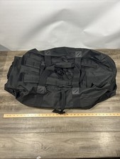 NEW Military Style Duffel Bag Rucksack BLACK Nylon Heavy Duty Army Duffel