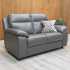 Furniture Village Nicoletti ‘Pepino’ 2 Seater Sofa Torello Grigio Scuro Leather