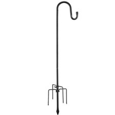 Shepherds Hook for Outdoor, 62 Inch Adjustable Bird Feeder Pole with 5 Prong ...