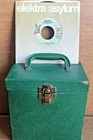 LOT OF 45 LATE 60s/70s ROCK 45s IN PLATTERPAK CASE: Queen; Doors; Eagles; Kiss