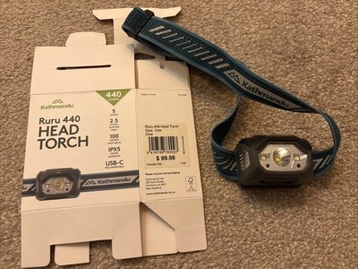 Kathmandu Ruru 440 Stirnlampe 440 Lumen Wasserdicht USB-C Wiederaufladbar LED